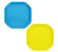 [SKY BLUE, YELLOW] - Multipurpose SMALL Tuff Tray 70cm x 70cm Kids Fun Play Mixing Board Sand Water Pit Tray for Cement Mortar and Sand Plastering Messy Activities Tray.