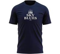 Sky Blues Mens T Shirt City Play Up Coventry Coventrian 1883 Tee, XL, Navy