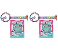 Sky Castle Sticki Rolls Sticki Bands, Wearable & Shareable Sticker Bracelet, 70 Mini Stickers, Assorted Colours and Styles, Packaging May Vary (Pack of 2)
