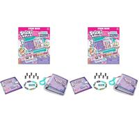 Sky Castle Sticki Rolls Sticki Book Series 2, Wearable & Shareable Sticker Bracelet, 120 Mini Stickers, Bracelet and Sticki Book, Assorted colours and styles (Pack of 2)