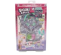 Sky Castle Sticki Rolls Sticki Pendant, Wearable & Shareable Sticker Bracelet, 120 Mini Stickers, Assorted Colours and Styles