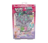Sky Castle Sticki Rolls Sticki Pendant, Wearable & Shareable Sticker Bracelet, 120 Mini Stickers, Assorted colours and styles
