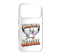 Sky Cheerful Shore Vintage Stylized Cry Unique Happy Seagull Case for iPhone 17 Pro