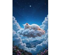 Sky Cloud Cat Jigsaw Puzzles for Adults 500 Pieces Educational Toys Challenging Game 500 Piece Puzzles for Adults for The Whole for Women Gifts for Men