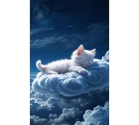 Sky Clouds Cat 520 Piece Jigsaw Puzzles for Adults Colourful Fun Challenging & Brainteasing Educational Learning Gift Present for Children Boys Girls 520 Piece Puzzle for Adults