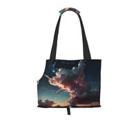 Sky Dream Core Printed Portable Foldable pet Shoulder Bag, Suitable for Carrying Small Pets