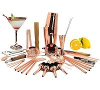SKY FISH Cocktail Making Set, 32-Pieces Cocktail Shaker Set, Bartending Mixing Barware Set, All-In-One Bartender Kit for Home and Bar, (Rose Gold)