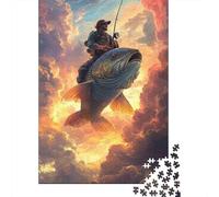 Sky Fisher 1000 Piece Jigsaw Puzzle for Adults Paper Puzzle Game Sunset Clouds Relax Decor 38x26cm/1000pcs