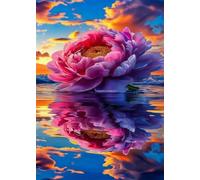 Sky Flowers Lake 520 Piece Jigsaw Puzzles for Adults, Challenging and Brainteasing, Difficult Puzzles, Puzzle 520 Pieces
