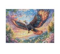 Sky Flying Eagle 300 Piece Complete Jigsaw Puzzle Set Forest Sunset Sky Teens Beginners Mind Relaxation Puzzle Fans Group Play Anniversary Fathers Gift Thick Cardboard 300 PCS