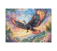 Sky Flying Eagle 500 Piece Premium Jigsaw Puzzle Forest Sunset Sky Adult Jigsaws Brain Training Hobby Home Decor Winter Gift Unique Shaped Creativity & Gift Giving 500 PCS