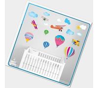 Sky Full of Planes Balloons Colorful Wall Sticker Decor Stylish Decoration Decal Decals Stickers Baby Room Kids Boys Home Modern Wall Decal Living Room Bedroom