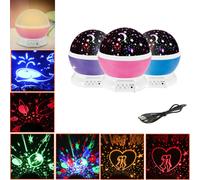 (Sky full of stars and moon, Pink) LED Night Light Projector Starry Sky Roof Decor
