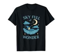 Sky Full of Wonder Cloud Star Witch Moonlight Pastel Design T-Shirt