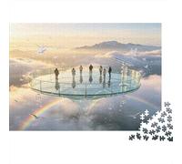 Sky Glass Observation Deck 1000 Piece Jigsaw Puzzle Paper for Adults Cloud Landscape Jigsaw Puzzle for Family Relax Home Decor Gift Focus 52x38cm/1000pcs