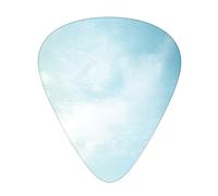 Sky Guitar Picks 12 Pack Universal ABS Guitar Picks,Fantastic Soft Tone Sky withffy Clouds Heaven Foggy,for Acoustic and Electric Guitar,Blue and white