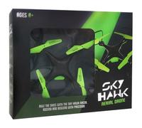 Sky Hawk Aerial Drone - Features: 360 Degree Flip Mode, Extra Durable For Crash Landings, Return To Home Button - Colour: Black & Green - Dimensions: 25 X 25 X 9cm