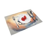 Sky Helicopter Glow pattern Customizable Placemats Set of 4 - Unique Table Mats for Dining Table Decor, Heat Resistant and Washable, Perfect for Spring and Easter