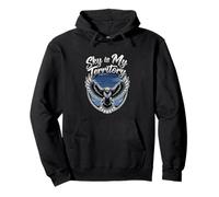 Sky Is My Territory Hawk Eagle Dominance Pullover Hoodie