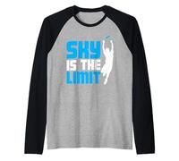 Sky is The Limit - Disk Golfer Frisbee Player Raglan Baseball Tee