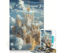 Sky Kingdom of Aetheria 1000 Piece Jigsaw Puzzles for Teenagers Jigsaw Solid Logic Toy Calm Fun Precision Cut Santa Wish Item 38x26cm