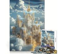 Sky Kingdom of Aetheria 1000 Piece Jigsaw Puzzles for Teenagers Jigsaw Solid Logic Toy Calm Fun Precision Cut Santa Wish Item 38x26cm