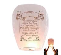 Sky Lantern, Chinese Memorial Flying Lantern, Biodegradable, 50.8 x 91.44cm, for Festivals, Blessings, Funerals and Parties, Includes Candle