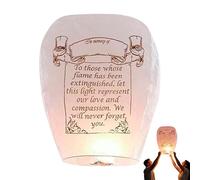 Sky Lanterns 20-Pack Chinese Memorial Lanterns to Release in Sky, Biodegradable for New Year, Weekends, Holidays and Festivals, Wishes, Memorials, Funerals, Birthdays & Parties