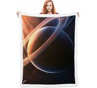 Sky Large Fleece Blanket 140x200cm, Earth Throw Blanket Winter for Adults With a Soft Warm Delicate Breathable Smooth and Comfortable Material Surface, Suitable for Sofa Bed Decoration A-5063