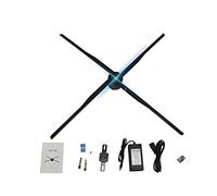Sky Light 84cm WiFi 3D Hologram Projector Light Advertising Display LED Fan Holographic Lmaging Lamp 3D Remote Hologram Player for Sky Light Shops Bars Advertising LED Signs