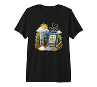 Sky Log Club Watcher Table Garden Rain Clouds Premium T-Shirt