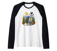 Sky Log Club Watcher Table Garden Rain Clouds Raglan Baseball Tee