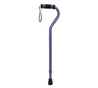 Sky Med Aluminum Lightweight Bariatric Heavy Duty Cane-600lbs Weight Capacity, for Women, 1.3 lbs., Soft Handgrip, Carrying Strap, Offset Handle, (Purple)