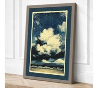 Sky Meets Sea Vintage Canvas Wall Art Print 30x20 Inch (76 x 51 cm)