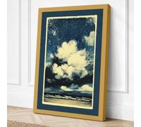 Sky Meets Sea Vintage Canvas Wall Art Print 30x20 Inch (76 x 51 cm)