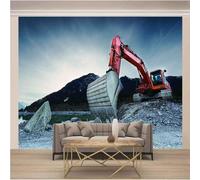 Sky Mountain Red Building Truck 3D Wallpaper Luxury Home Dining Decor Paste Sofa Living Room The Wall for Bedroom Mural-350cm×256cm