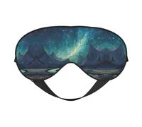 Sky Mountains and Rivers Print Satin Sleep Mask & Eye Mask | Deep Dream Sleep Masks for Women & Men | Soft Sleeping Eye Mask to Nourish Skin