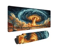Sky Mouse Pad Large 900x300x3mm, Disaster Gaming Mouse Pad Waterproof Desk Mat with 3MM Stitched Edges, Non-Slip Rubber Base Mousepad Computer Accessories for Gaming, PC, Laptop, Office -hjw2601Q2