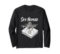 Sky Nomad Drone Flying Explorer with Compass Long Sleeve T-Shirt