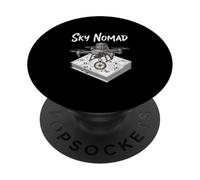 Sky Nomad Drone Flying Explorer With Compass PopSockets Adhesive PopGrip