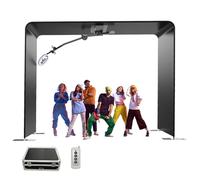Sky Overhead 360 Photo Booth, Automatic 360° Slow Motion Rotating Photo Booth with Ring Light, Remote Control, Rotating 360-Degree Full Body Spin with Flight Case for 7-15 Persons