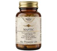 Sky Premium Life Chios Mastic Gum 350mg Capsules with Prebiotic Inulin - Supports Digestive Health & Well-Being - Authentic Chios Mastiha from Greece - 60 Vegan Capsules - Premium Food Supplement