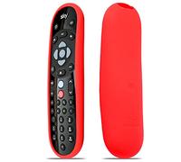 Sky Q Remote Cover Protective Case by Inbrackets - Shockproof Cover Case Skin for Latest Sky Q Remote Control EC202O - Anti-Slip - Premium Durable Silicone Honeycomb Texture RED