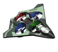 Sky Riders Rc Jet, Foam Remote Control Fighter Jet Airplane with 360° Flips & LED Lights, Auto Hover, Stable Flight, Durable Drop-Resistant Jet Drone (Dual-electric,white)