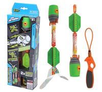 Sky Ripperz Combo Pack Rocket Launcher Toy - Foam Tipped Rockets with Bungee Launch System, Whistling & Spinning Action, Outdoor Kids Toy (Ages 5+) - Colour picked at random