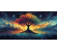 Sky Science Fiction Diamond Painting Kits for Adults & Kids 5D Full Drill Round Diamond Art Craft DIY Gem Art Painting by Numbers for Home Wall Decor Beginner Friendly Relief Gift 100x200cm A394