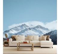 Sky, Snow, Mountains and Rivers Wallpaper Mural Natural Scenery Photo Wallpaper Sky, Snow, Mountains and Rivers 3D Wall Mural 250x175cm Non-Woven Premium Art Print Decoration Poster Picture Bedroom