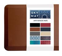Sky Solutions Anti Fatigue Mat - 3/4" Cushioned Kitchen Rug and Standing Desk Mat & Garage - Non Slip, Waterproof and Stain Resistant (20" x 39", Brown)