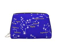 Sky Star Print Leather Make Up Bag Portable Versatile Zipper Make Up Bag for Women Toiletries & Beauty Essentials