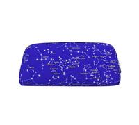 Sky Star Printing Leather Pencil Pouch Pen Case Elegant and Practical Bag for Students Perfect for Office School